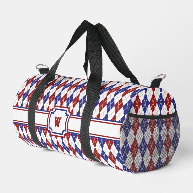 Americana Argyle Duffle Bag (Right Corner)