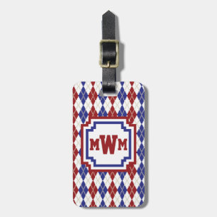 Americana Argyle Luggage Tag