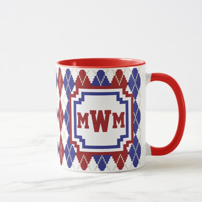 Americana Argyle Mug (Right)