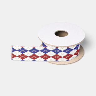 Americana Argyle Ribbon Satin Ribbon