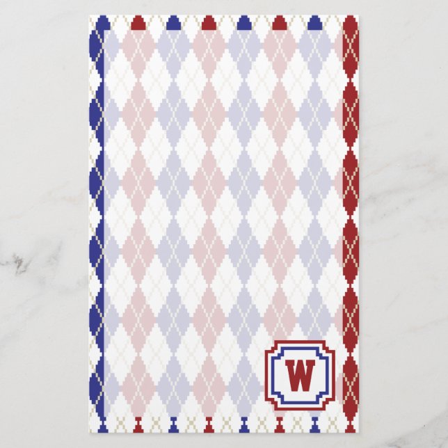 Americana Argyle Stationery (Front)