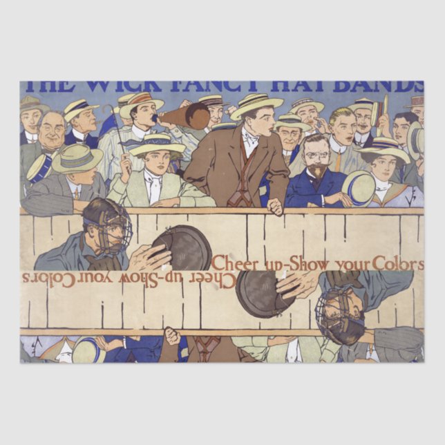 Americana Baseball Game Sports Teams Tissue Paper (Front)