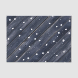 Americana Blue Stars Patriotic  Tissue Paper