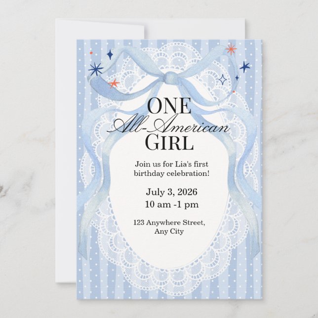 Americana Celebration Invitation (Front)