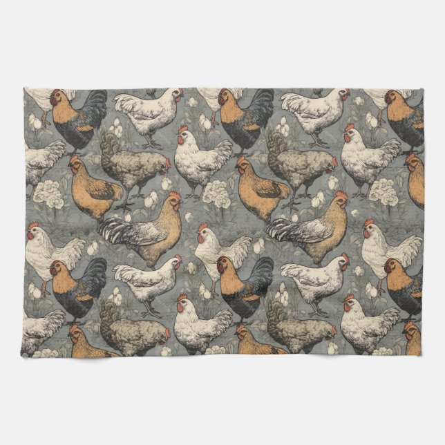 Americana Chicken Kitchen Towels (Horizontal)