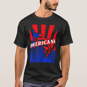 Americana, City, Flag, BJJ, Jiu-Jitsu, MMA, Fighti T-Shirt