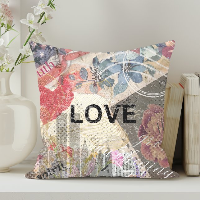 Americana Collage Truth Love A Great Awakening Cushion (Creator Uploaded)