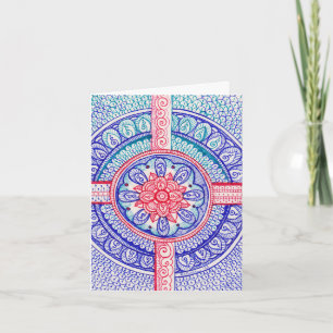 Americana Colours Damask Indian Mandala Thank You
