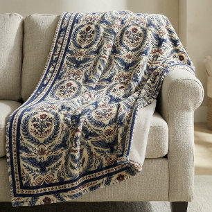 Americana Eagles Floral Stars & Stripes ID1298 Fleece Blanket