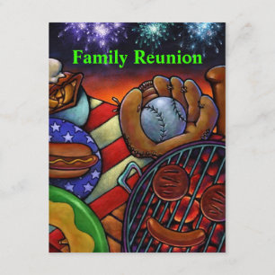 Americana Family Reunion Invitation barbecue grill