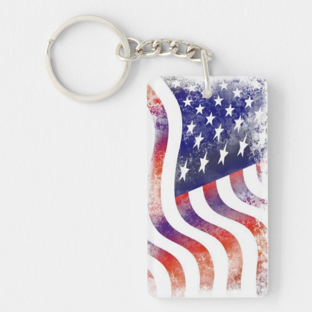 Americana Flag 2-Sided Keychain (Front)