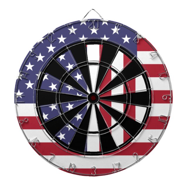 Americana Flag Art Multi Ring Dartboard (Front)