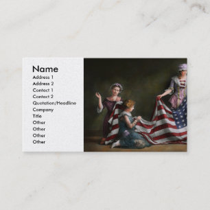 Americana - Flag - Birth of the American Flag 1915 Business Card