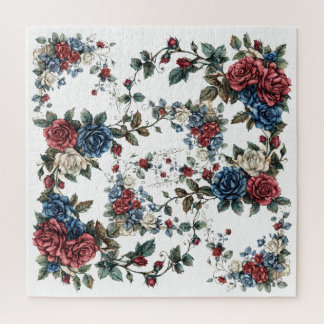 Americana Garden Patriot Roses Jigsaw Puzzle