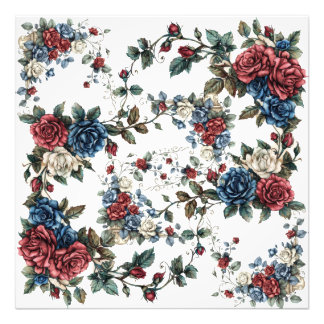 Americana Garden Patriot Roses Photo Print
