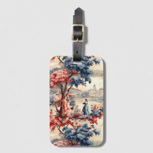 Americana Garden Toile Luggage Tag