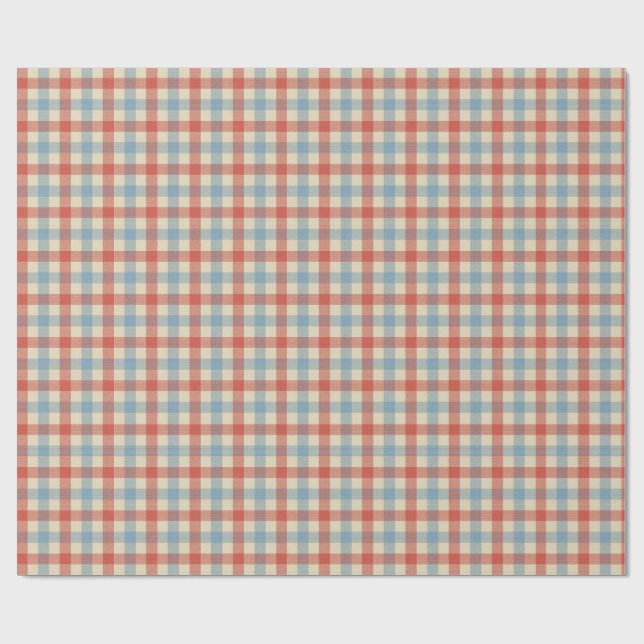 Americana Gingham  Wrapping Paper (Flat)