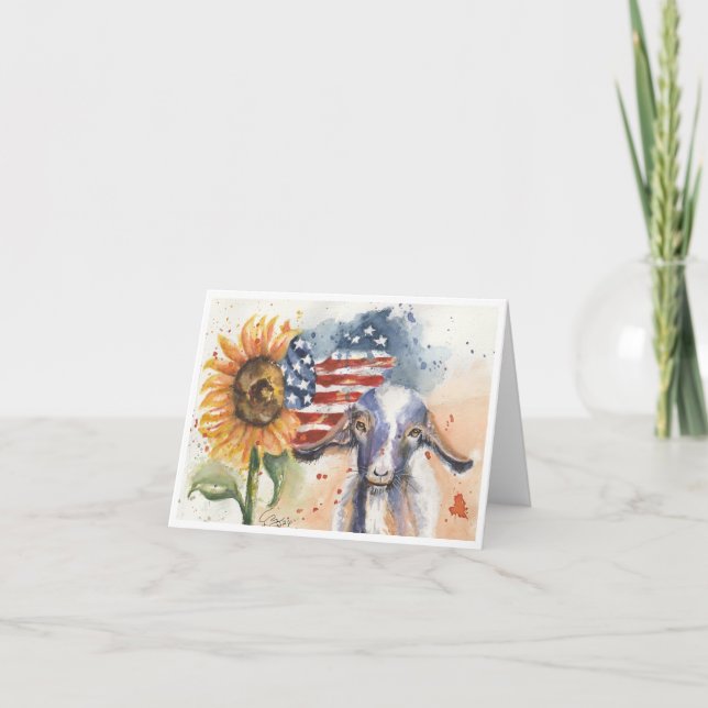 Americana Goat by Sherry Card (Front)