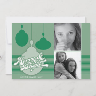 Americana Green Ornament Holiday Photo Card