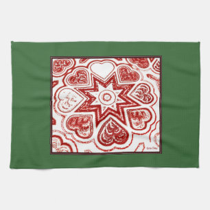 'Americana Hearts' Kitchen Towel