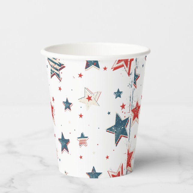 Americana Independence Day 4th of July Paper Cups (Front)