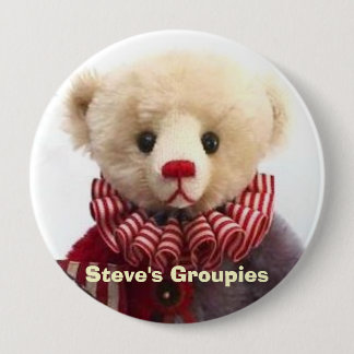 Americana Jester Bear Created by Steve Schutt 10 Cm Round Badge