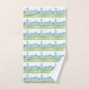 Americana Lighthouse Hand Towel