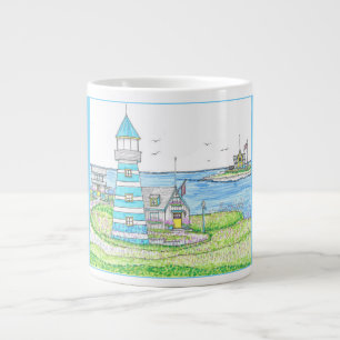 Americana Lighthouse Jumbo Mug