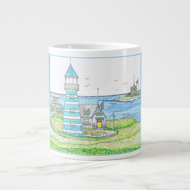 Americana Lighthouse Jumbo Mug (Front)