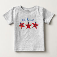 Americana Li'l Patriot Bandanna Stars Baby T-shirt