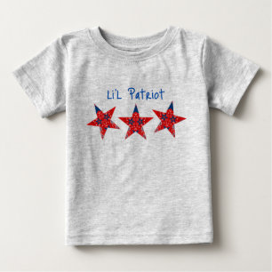 Americana Li'l Patriot Bandanna Stars Baby T-shirt