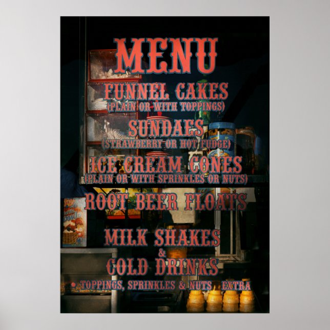 Americana - Menu Poster (Front)