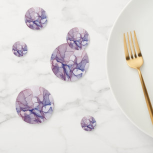 Americana Modern Blue Mauve Abstract Art Confetti