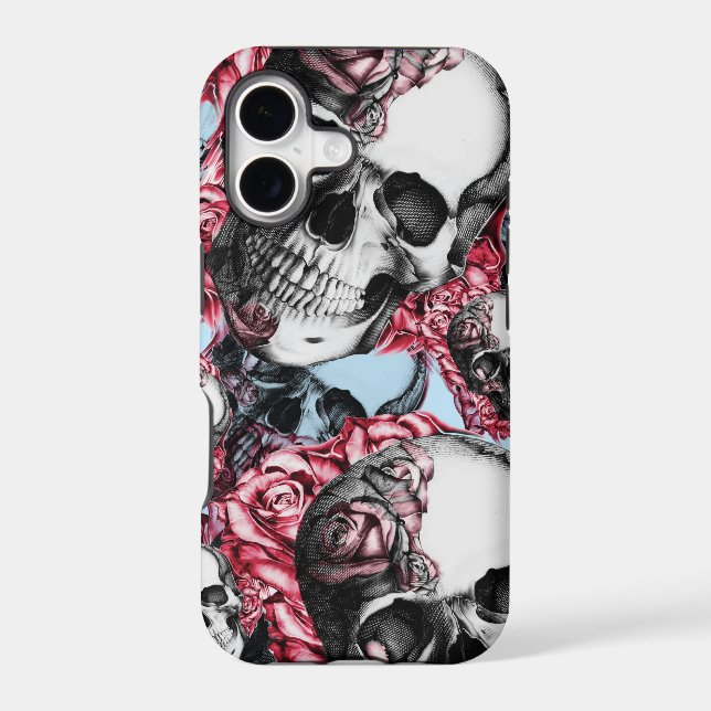 Americana Multi rose skull pattern. (Back)