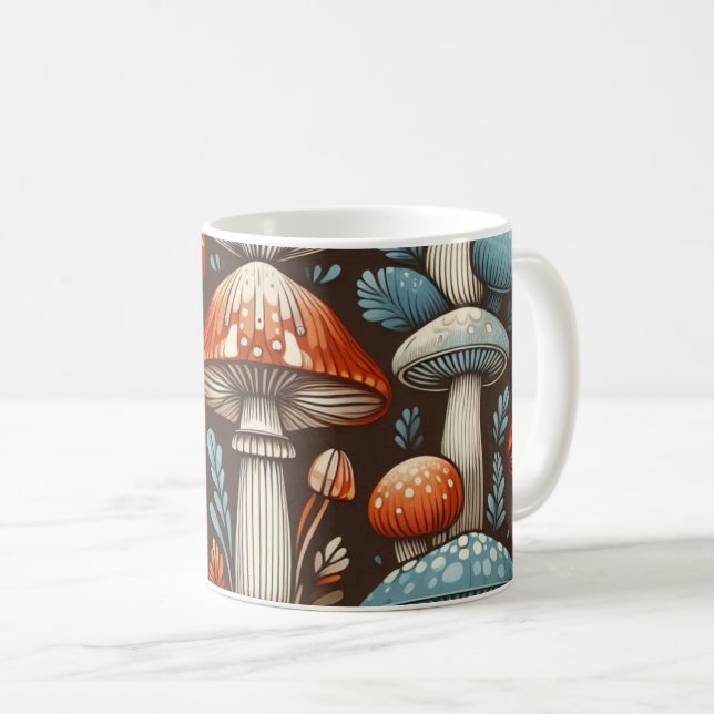 Americana Mushrooms Coffee Mug (Front Right)