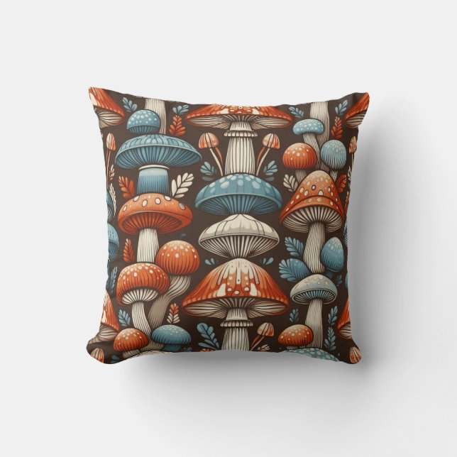 Americana Mushrooms Cushion (Front)