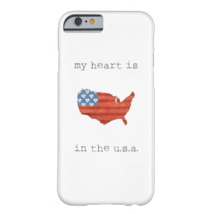 Americana   My Heart Is In The USA Map Barely There iPhone 6 Case