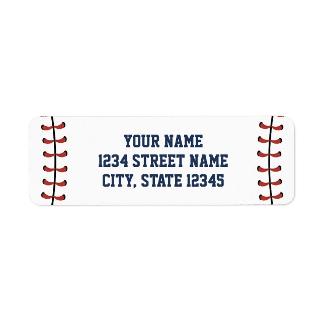 Americana Navy & Red Baseball Birthday/Baby Shower (Front)