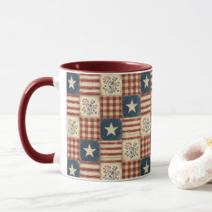 Americana Patriotic Country Rustic Farmhouse Stars Mug