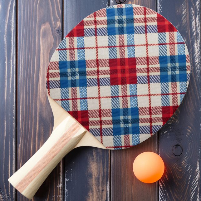 Americana Plaid Ping Pong Paddle (Creator Uploaded)