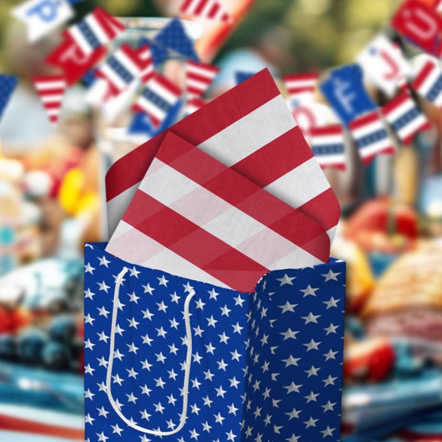 Americana Red And White Stripes Tissue Paper (Creator Uploaded)