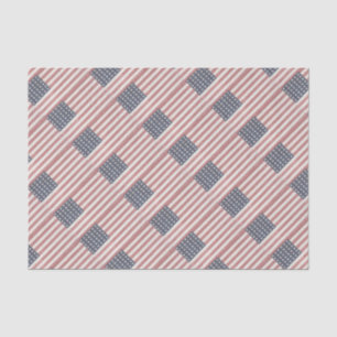 Americana Red White and Blue Vintage Flag Tissue Paper