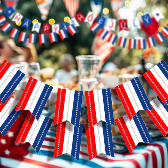 Americana Red White Blue Stars & Stripes Bunting (Creator Uploaded)