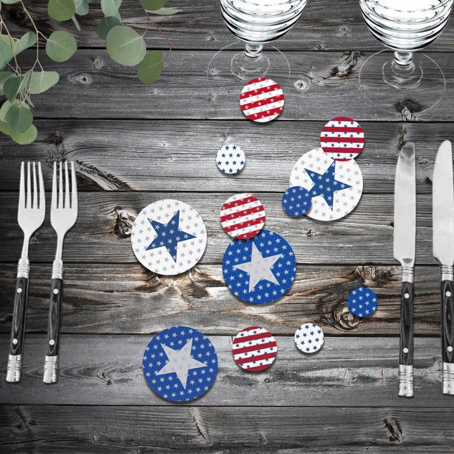 Americana Red White Blue Stars Stripes Celebration Confetti (Creator Uploaded)