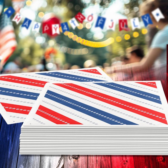 Americana Red White Blue Stars & Stripes Napkin (Creator Uploaded)