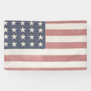 Americana Rustic American Flag Banner