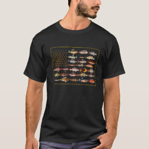 Americana Saltwater Fish Flag T-Shirt