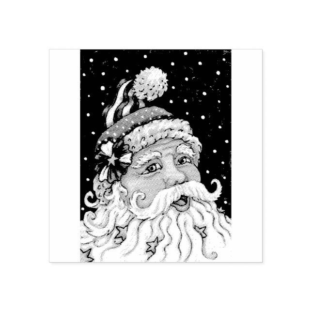 AMERICANA ST. NICHOLAS, SANTA FACE RUBBER STAMP (Imprint)