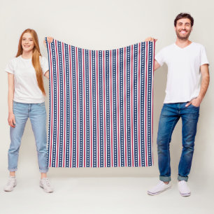 Americana stars and stripes fleece blanket