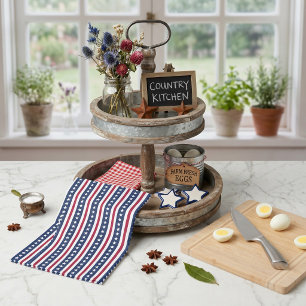 Americana stars and stripes  kitchen towel